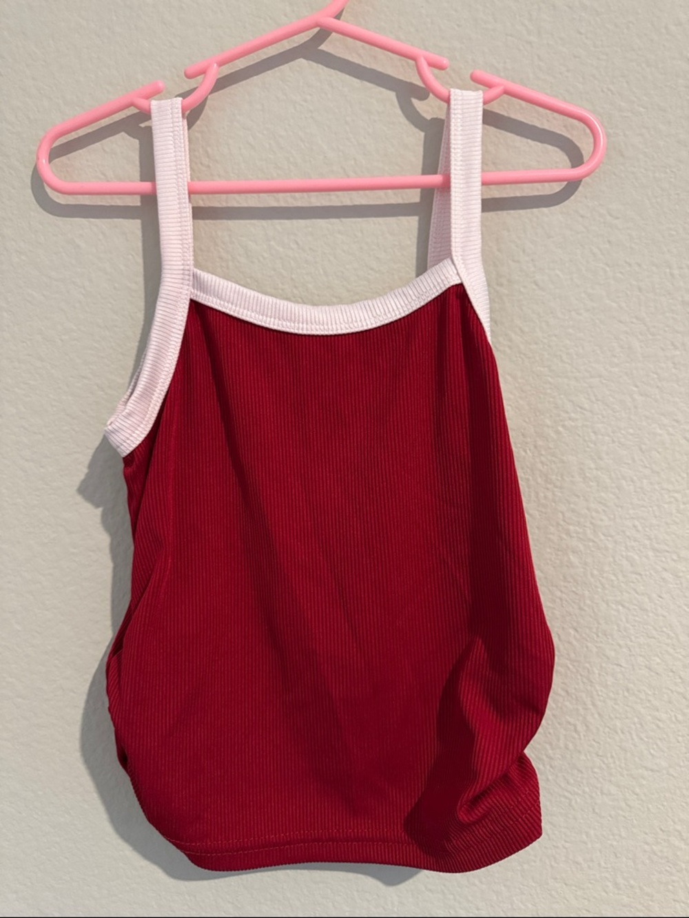 SHEIN Red Tank Top with White Trim - Kids